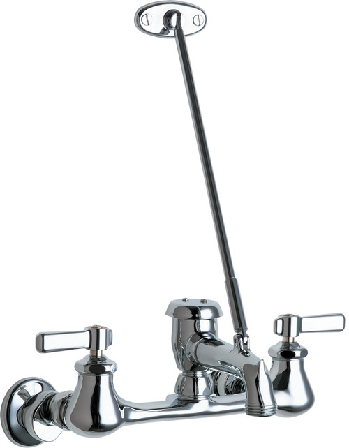 Chicago Faucets 540-LD897SXKCCP Wall-Mounted Manual Faucet with Adjustable Centers