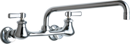 Chicago Faucets 540-LDL12XKABCP Wall-Mounted Manual Faucet with Adjustable Centers