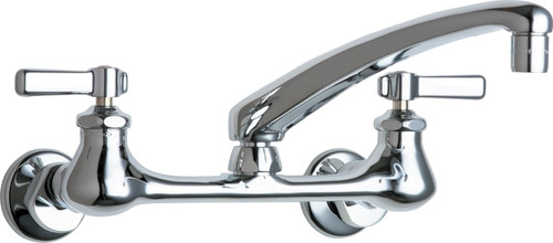Chicago Faucets 540-LDL8E35XKABCP Wall-Mounted Manual Faucet with Adjustable Centers