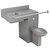 Metcraft HET3637-90R&L-LTW Front Mounted Straight Wall Fixture with Standard Waste Height.