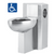 Metcraft 4108-R&L Handicap Chase Mounted Blowout Style Correctional Toilet.