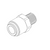 Willoughby 320429 Adapter Fitting PTC 3/8" Tube x 1/4" NPT