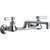 Chicago Faucets 540-LDABCP Wall-Mounted Manual Sink Faucet With Adjustable Centers