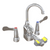 Bradley S19-500W Swing-Activated Faucet Eyewash Hot and Cold Wrist Blades Right-Side Eyewash.