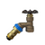 Woodford Y26-BR-MH Mild Climate Backflow Protected Lawn Faucet Rough Brass Metal Handle