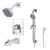 Pioneer TD-4PR110-ADA Prenza Single Handle Tub/Shower Trim Set W/Handheld Showerhead