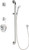 Chicago Faucets SH-PB1-14-034 Pressure Balancing Shower System with Hand Spray and 36" ADA Grab Bar