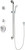 Chicago Faucets SH-PB1-14-044 Pressure Balancing Shower System with Hand Spray and 36" ADA Grab Bar