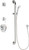 Chicago Faucets SH-PB1-15-014 Pressure Balancing Shower System with Hand Spray and 36" ADA Grab Bar