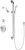 Chicago Faucets SH-PB1-16-044 Pressure Balancing Shower System with Hand Spray and 36" ADA Grab Bar