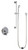 Chicago Faucets SH-PB4-00-041 Pressure Balancing Shower Fitting with Auto-Drain Hand Spray and 24" Slide Bar