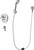 Chicago Faucets SH-PB5-00-070 Pressure Balancing Shower Fitting with Auto-Drain and Hand Spray and Wall Hook
