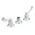 Moen 8229 M-DURA Chrome Two-Handle Kitchen Faucet Less Spout