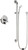 Chicago Faucets SH-TP4-00-064 Thermostatic/ Pressure Balancing Shower Fitting with Auto-Drain Hand Spray and 36" ADA Grab Bar