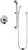 Chicago Faucets SH-TP4-00-073 Thermostatic/ Pressure Balancing Shower Fitting with Auto-Drain Hand Spray and 24" Grab Bar