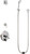 Chicago Faucets SH-TP4-24-020 Thermostatic/ Pressure Balancing Shower Fitting with Auto-Drain, Hand Spray and Wall Hook