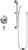 Chicago Faucets SH-TP5-00-023 Thermostatic/ Pressure Balancing Shower Fitting with Auto-Drain Hand Spray and 24" ADA Grab Bar