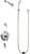 Chicago Faucets SH-TP5-21-020 Thermostatic/ Pressure Balancing Shower Fitting with Auto-Drain, Hand Spray and Wall Hook