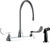 Chicago Faucets 1102-GN8AE35-317AB Manual Sink Faucet with Side Spray