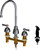 Chicago Faucets 200-AGN8AE3ABCP Deck-Mounted Manual Faucet with 8" Centers