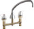 Chicago Faucets 201-A1000ABCP Deck-Mounted Manual Faucet with 8" Centers