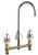 Chicago Faucets 201-AGN2AE3V1000AB Deck-Mounted Manual Faucet with 8" Centers