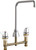 Chicago Faucets 201-AHA8-1000ABCP Deck-Mounted Manual Faucet with 8" Centers
