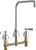 Chicago Faucets 201-AHA8AE35ABCP Deck-Mounted Manual Faucet with 8" Centers