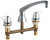 Chicago Faucets 201-AL8-1000ABCP Deck-Mounted Manual Faucet with 8" Centers