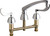 Chicago Faucets 201-AL8-317XKABCP Deck-Mounted Manual Faucet with 8" Centers