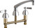 Chicago Faucets 201-AL8VPAXKABCP Deck-Mounted Manual Faucet with 8" Centers