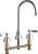 Chicago Faucets 201-RSGN2AE3VXKAB Deck-Mounted Manual Faucet with 8" Centers