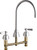 Chicago Faucets 201-RSGN8AE35VXKAB Deck-Mounted Manual Faucet with 8" Centers