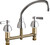 Chicago Faucets 201-RSL9E35VXKAB Deck-Mounted Manual Faucet with 8" Centers