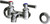 Chicago Faucets 305-LEAXKC Wall-Mounted Manual Faucet with 3-3/8" Centers