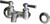 Chicago Faucets 305-LEAXKCRCF Wall-Mounted Manual Faucet with 3-3/8" Centers