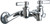 Chicago Faucets 305-RXKCP Wall-Mounted Manual Faucet with Adjustable Centers