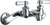 Chicago Faucets 305-XKCCP Wall-Mounted Manual Faucet with Adjustable Centers