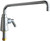 Chicago Faucets 349-L12ABCP Wall-Mounted Manual Faucet Single-Hole, Single-Supply