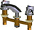 Chicago Faucets 404-950ABCP Deck-Mounted Manual Faucet with 8" Centers