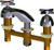 Chicago Faucets 404-E74-633XKABCP Deck-Mounted Manual Faucet with 8" Centers