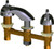 Chicago Faucets 404-E74LEHAB Deck-Mounted Manual Faucet with 8" Centers