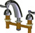 Chicago Faucets 405-E2805-390XKAB Deck-Mounted Manual Faucet with 8" Centers