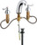 Chicago Faucets 405-HE37V390XKPOAB Deck-Mounted Manual Faucet with Adjustable Centers
