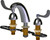 Chicago Faucets 405-HE39VP317XKAB Deck-Mounted Manual Faucet with Adjustable Centers