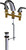 Chicago Faucets 405-V401XKPOAB Deck-Mounted Manual Faucet with 8" Centers