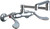 Chicago Faucets 445-D13E35-317XKAB Wall-Mounted Manual Faucet with Adjustable Centers