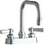 Chicago Faucets 526-E3ABCP Deck-Mounted Manual Faucet with 4" Centers