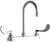 Chicago Faucets 527-GN2AE3-317ABCP Deck-Mounted Manual Faucet with 8" Centers