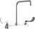Chicago Faucets 527-HA8-317ABCP Deck-Mounted Manual Faucet with 8" Centers